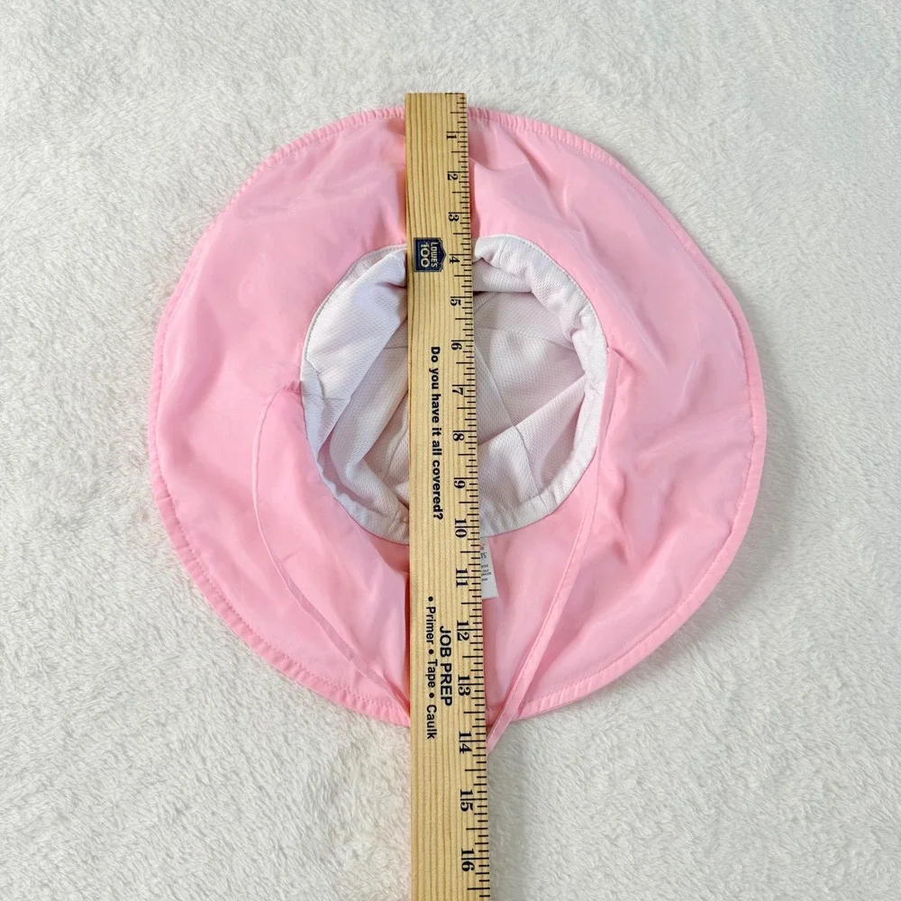 Green Sprouts RuffleButts Sun Hat Kids 2T-4T Pink White Excellent Adjustable UPF